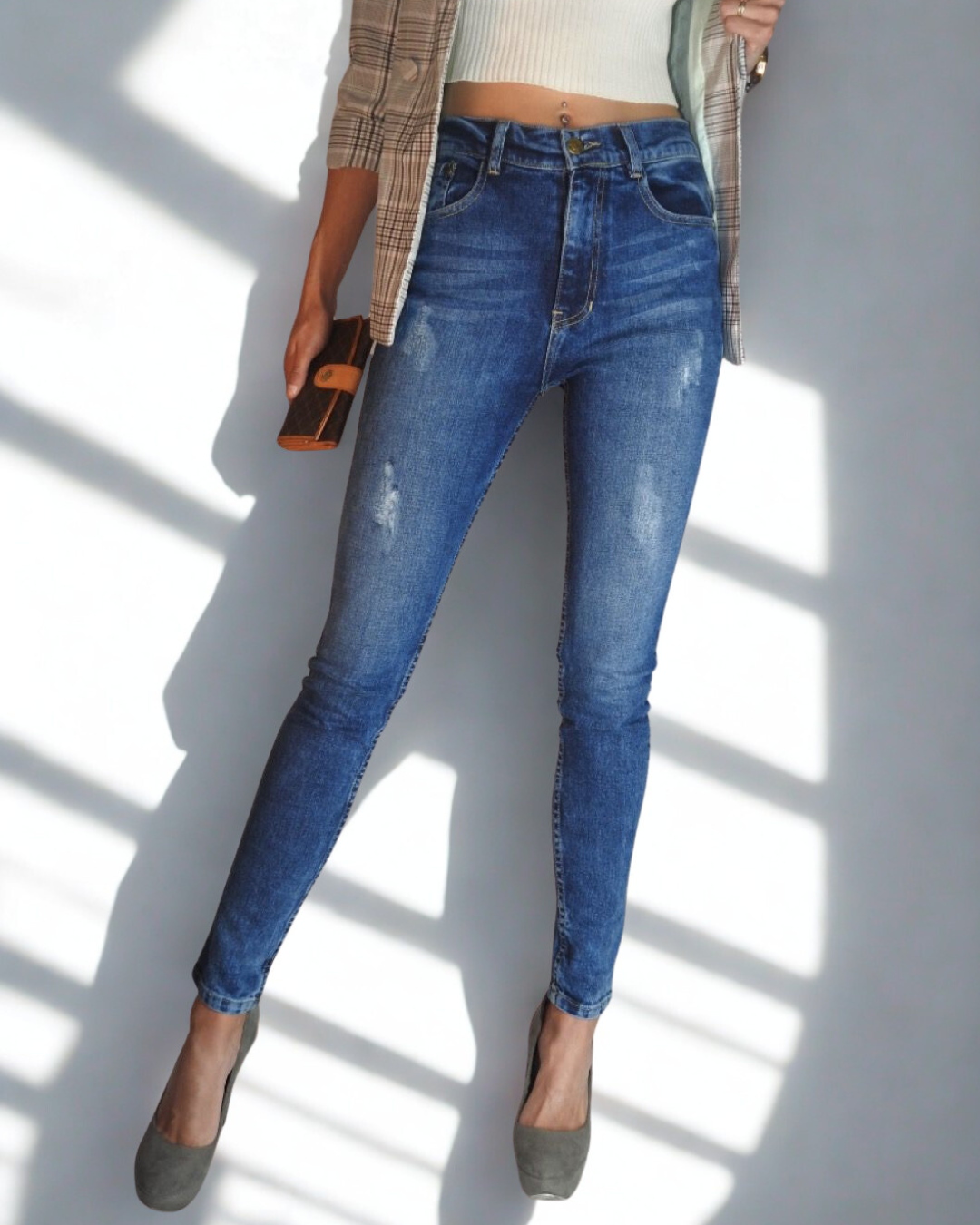 Mujer corte Ajuste Elegante color Medio